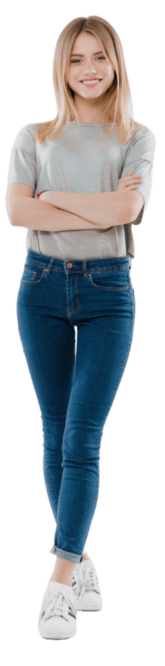 Woman folding arms